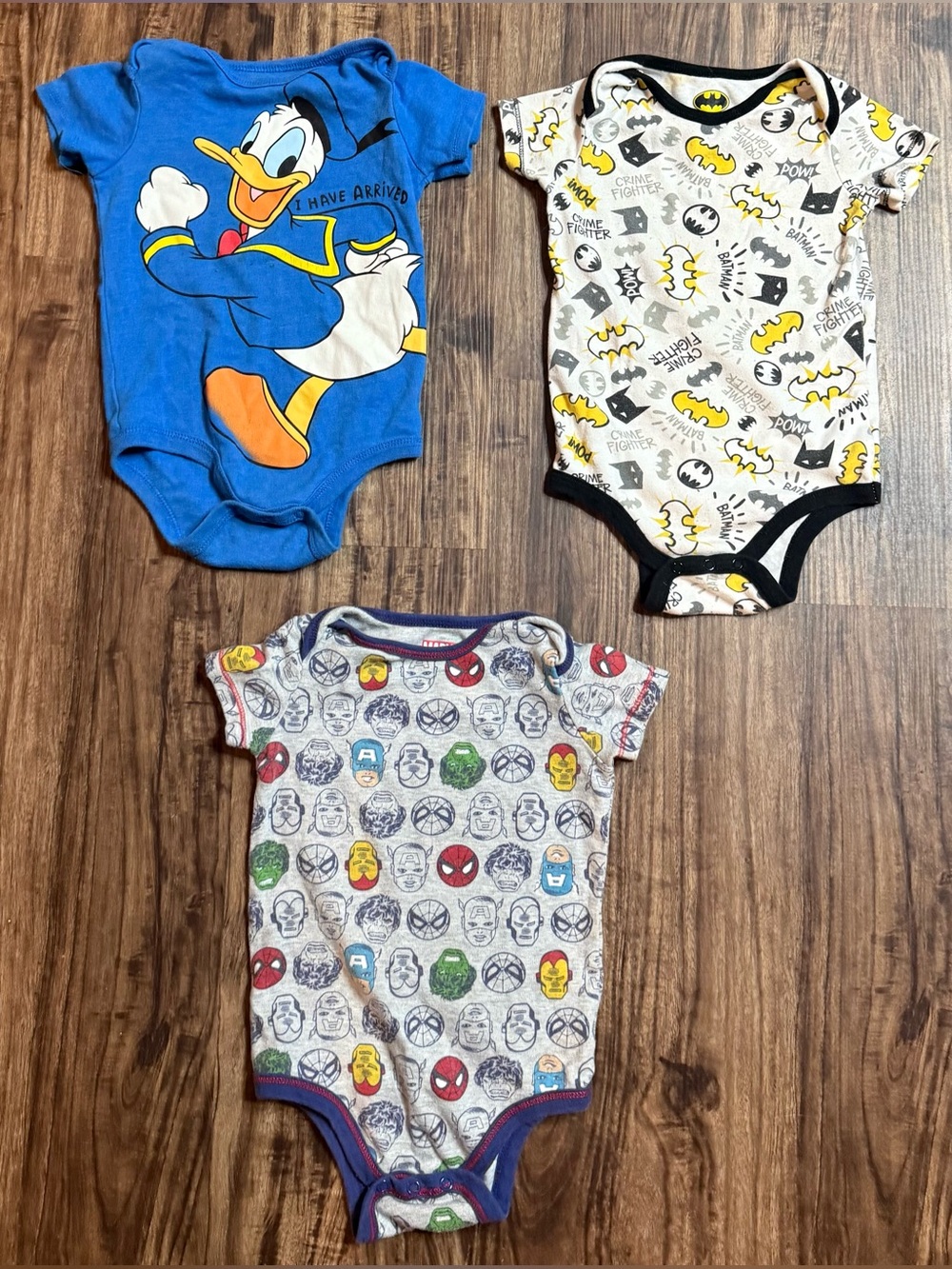 24 Months Baby Boys Short Sleeved Bodysuit Marvel Disney Batman